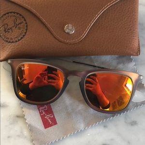 Ray-ban reflective lens sunglasses